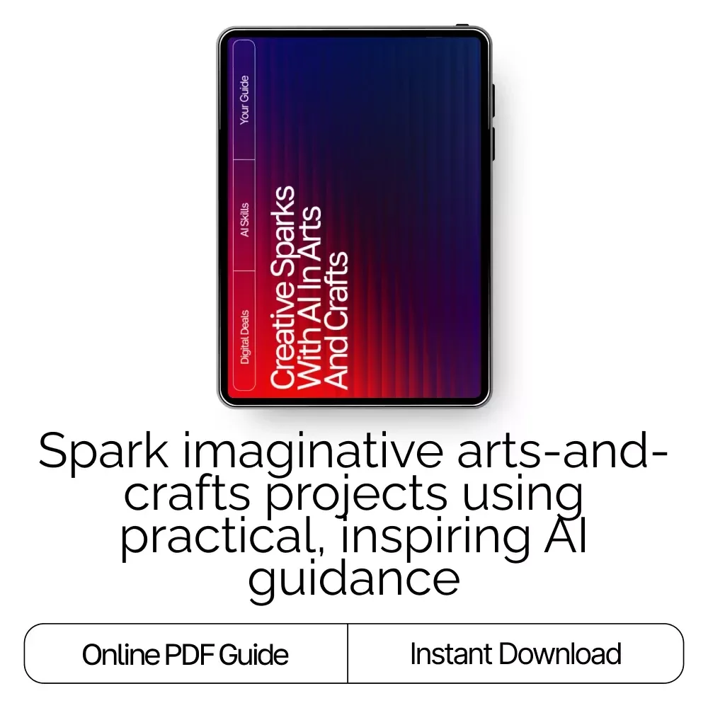 Creative Sparks with AI in Arts and Crafts Guide | Digital Download for Crafters, Makers & Artists | AI Suggestions for Arts and Crafts Inspiration & Project Ideas