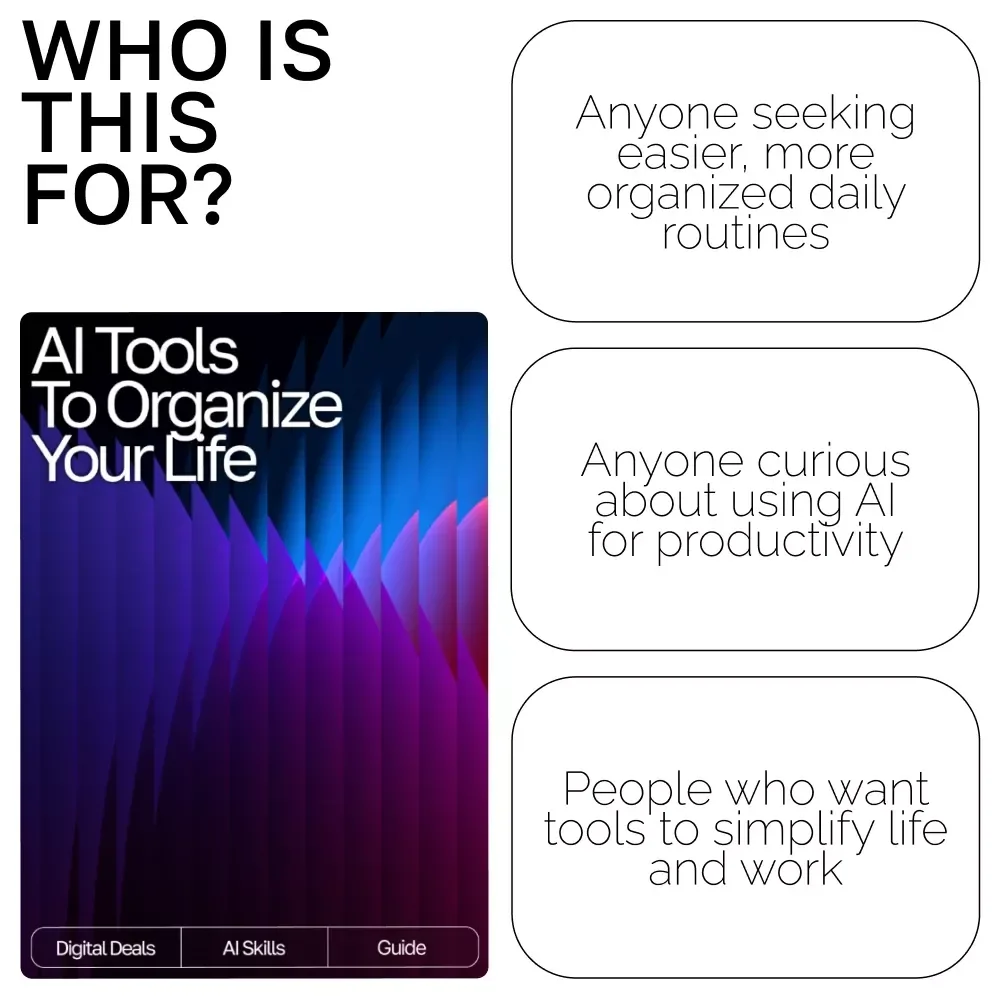 AI Tools to Organize Your Life Guide – Ultimate Daily Planner Companion, Digital Download for Productivity, Time Management, and ai tools for planning daily tasks