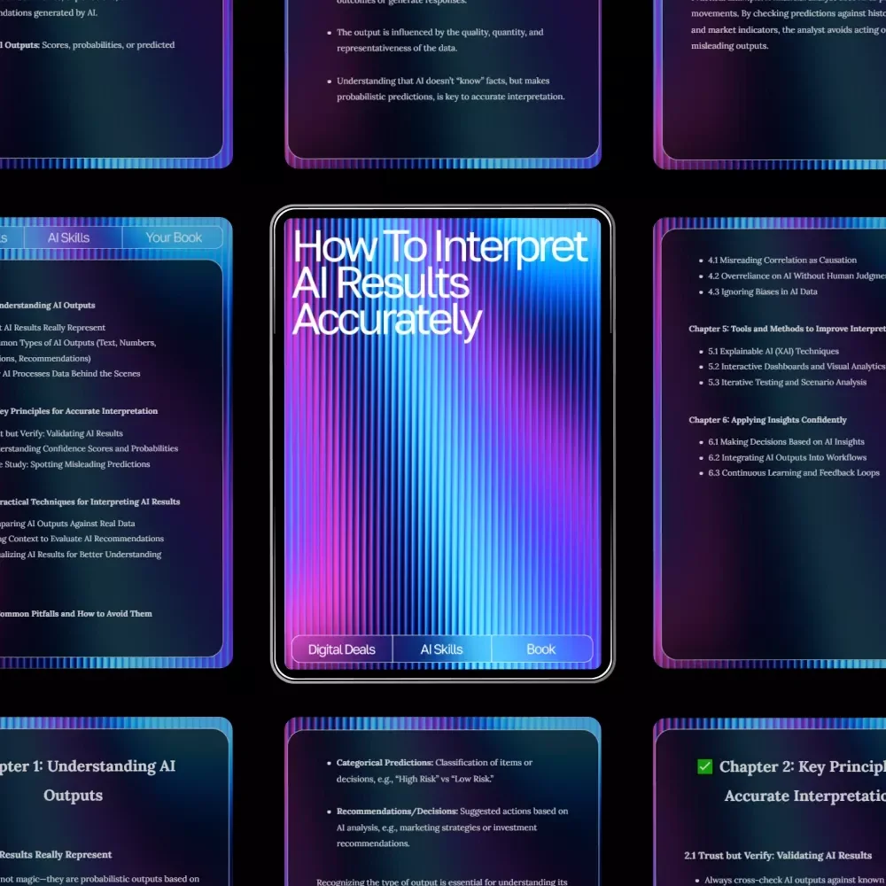 How to Interpret AI Results Accurately Ebook | Expert Guide for Reading AI Outputs | Digital Download for Data-Driven Decision Makers | AI Interpretation Workbook