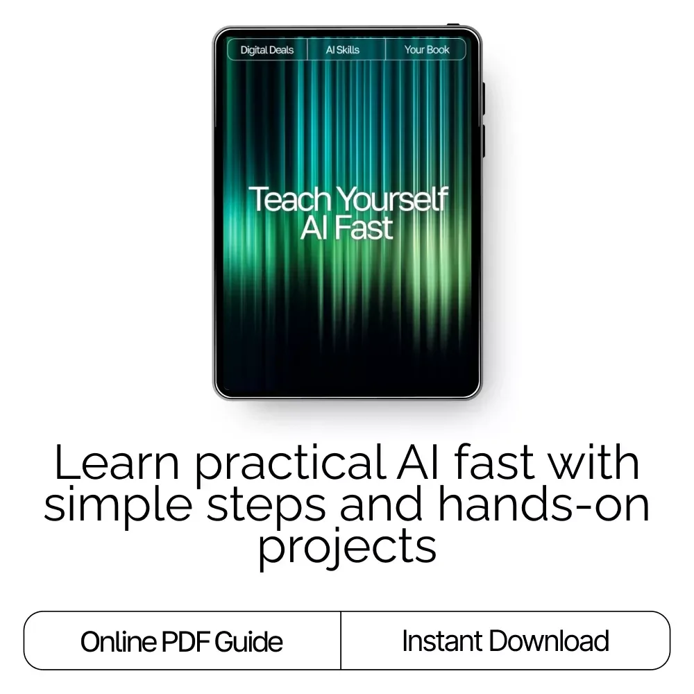 Teach Yourself AI Fast | Beginner-Friendly Ebook for How to Teach Yourself AI Basics Fast | AI Starter Guide, Prompting, Tools & Mini Projects