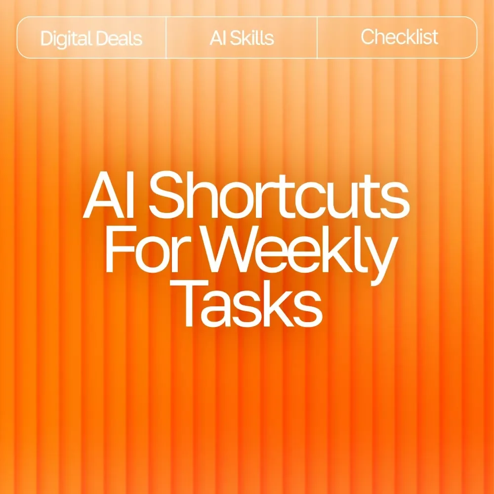 AI Shortcuts for Weekly Tasks | Productivity Checklist for Faster Workflows, Time-Saving Routines, and Smarter Weekly Planning