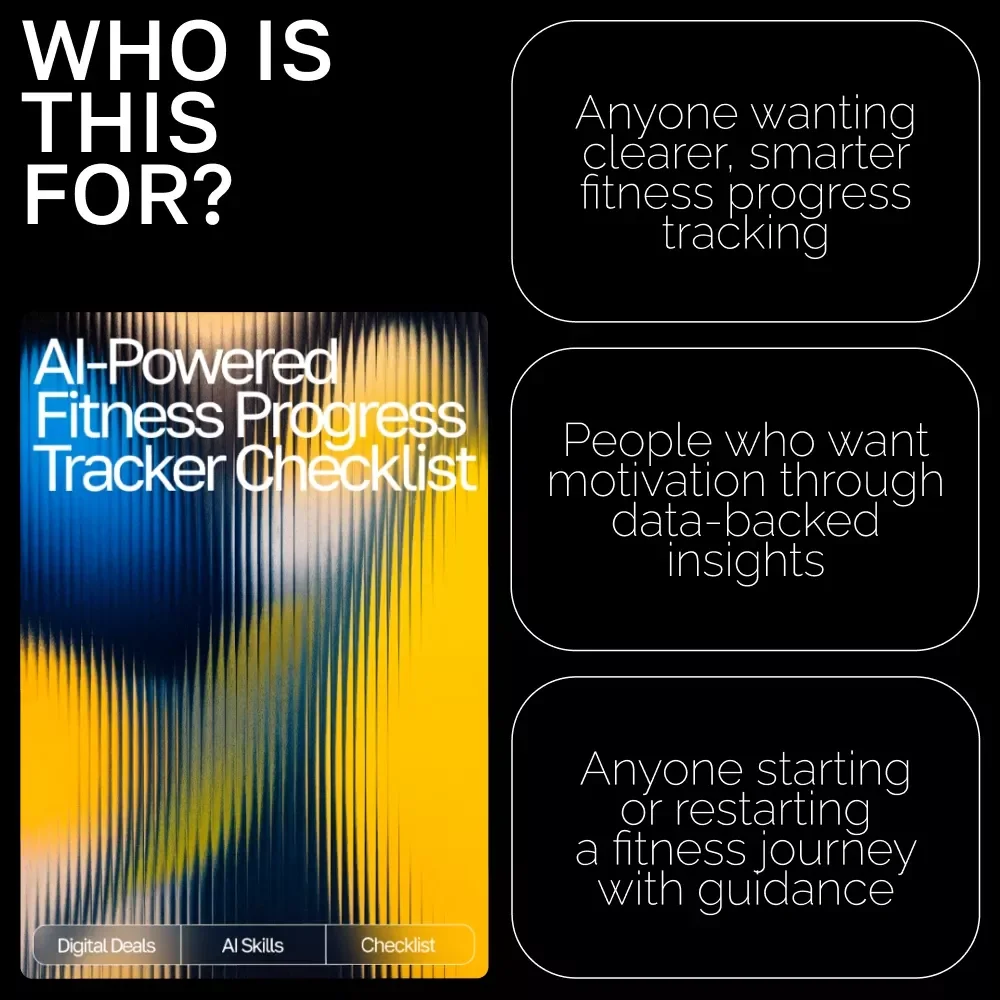 AI-Powered Fitness Progress Tracker Checklist | Printable & Digital Fitness Tracking Guide | Wellness Planner | ai tool for tracking fitness progress