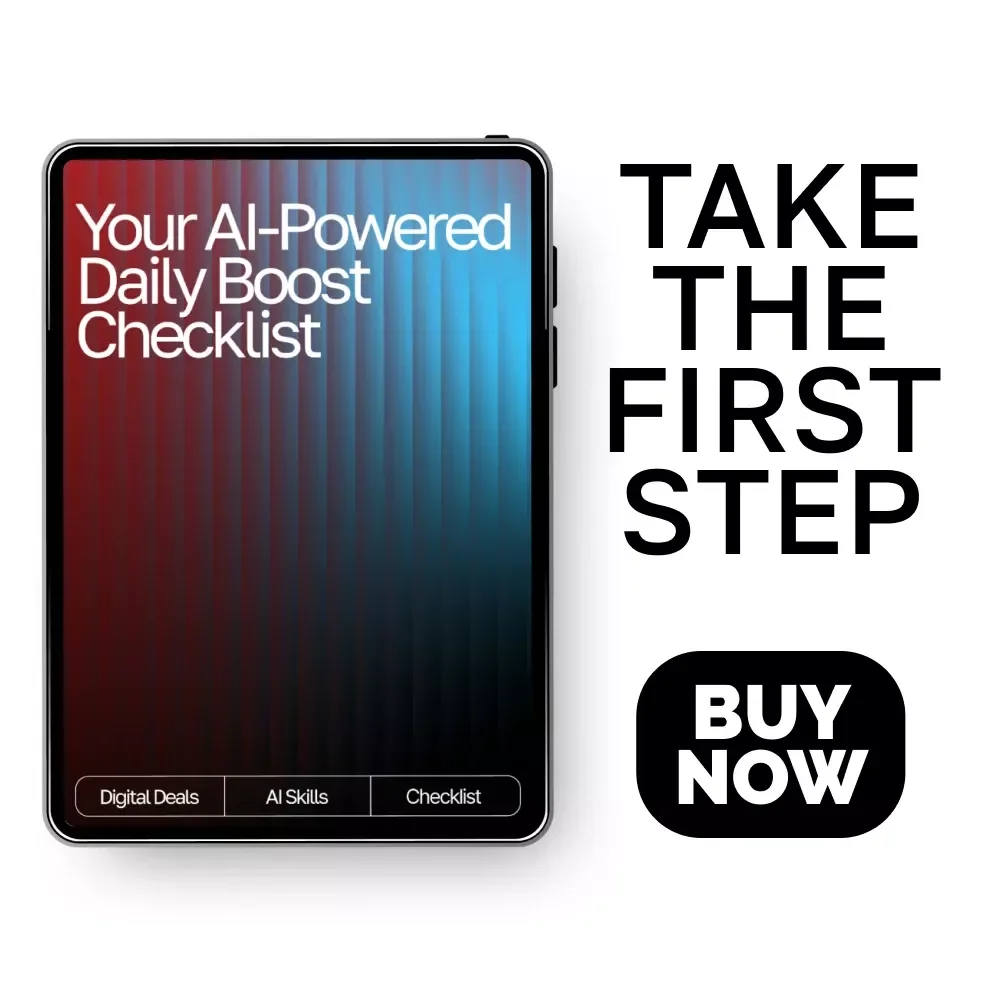 Your AI-Powered Daily Boost Checklist | Digital Energy Tracker, Productivity Planner, AI Wellness Tool, Daily Routine Optimizer Printable & Guide
