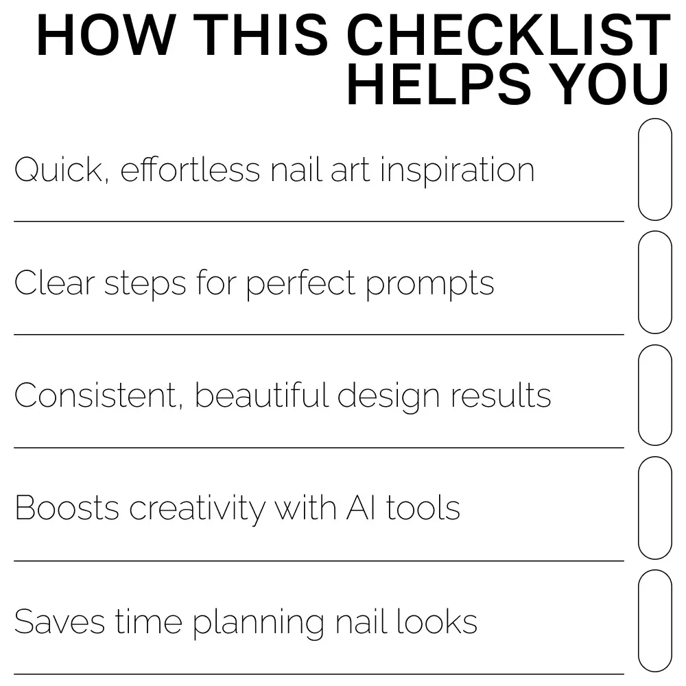 AI Nail Art Ideas – Digital Download Guide for Custom AI Nail Designs, Prompt Crafting, Color Palettes, Nail Artist Inspiration, MidJourney | DALL·E | CanvaAI