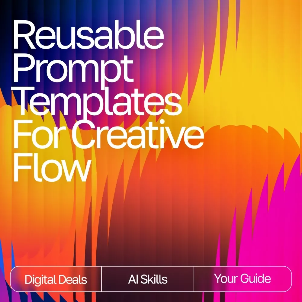 Reusable Prompt Templates for Creative Flow | Guide for Creators, Writers & Entrepreneurs | Digital Download | Reusable Prompt Templates for Idea Generation