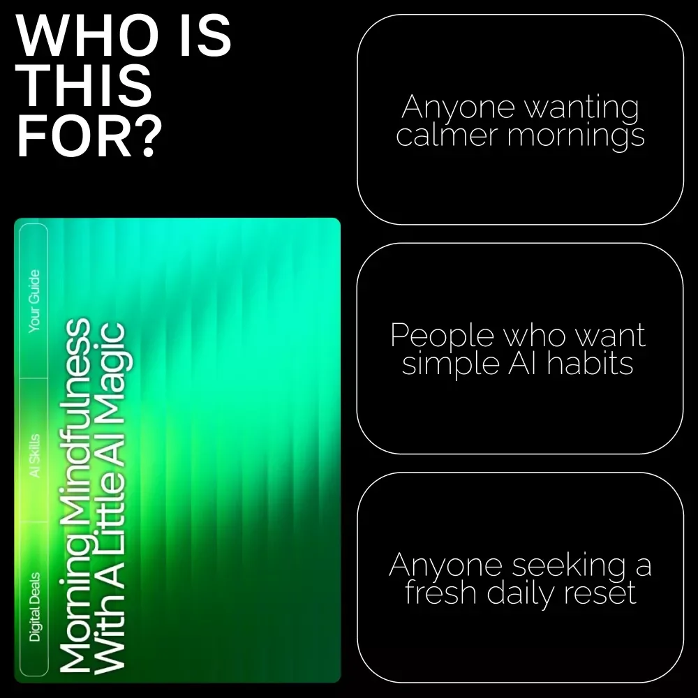 Morning Mindfulness with a Little AI Magic | Mindful Morning Routine Guide | AI-Powered Wellness eBook | Digital Download for Intentional Living & Stress-Free Starts
