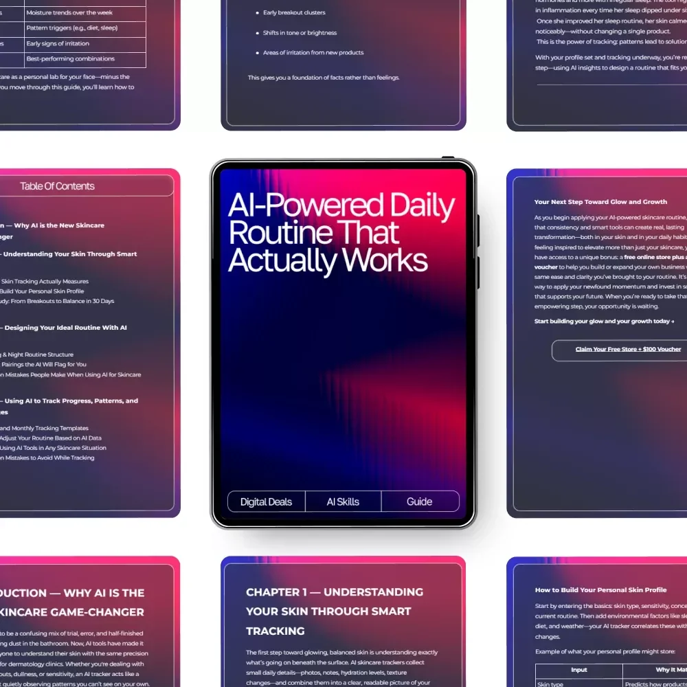 AI-Powered Daily Routine That Actually Works | Skincare Guide for Beginners & Experts | Digital Download | Smart Beauty Planner | ai tracker for skincare routines