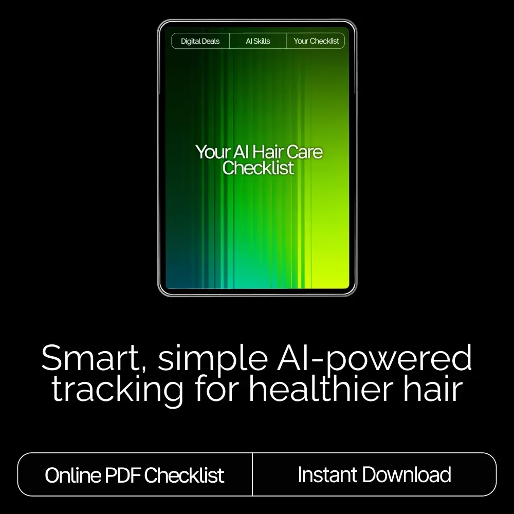 Your AI Hair Care Checklist | Digital Hair Routine Tracker, AI Hair Analysis Guide, Hair Care Planner, Scalp Health Journal, Printable & Digital Download