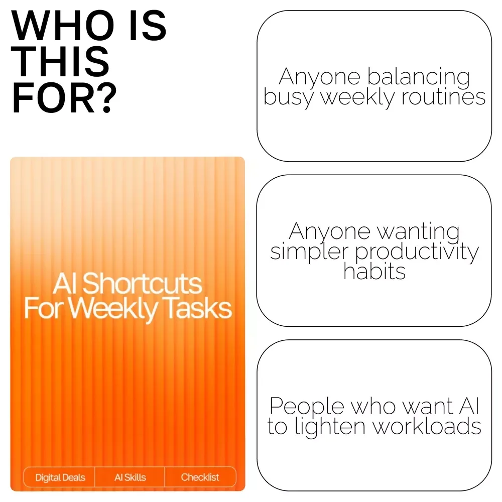 AI Shortcuts for Weekly Tasks | Productivity Checklist for Faster Workflows, Time-Saving Routines, and Smarter Weekly Planning