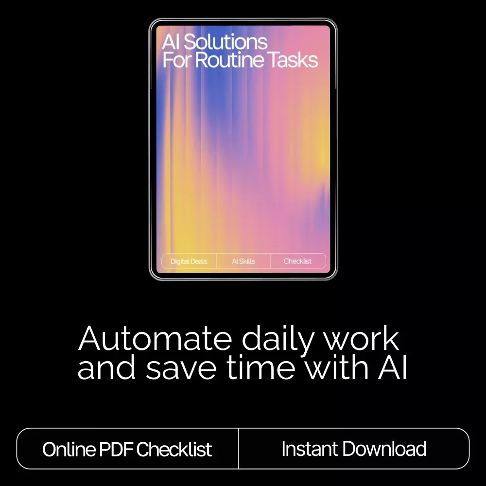 AI Solutions for Routine Tasks | Printable Checklist for Automating Daily Workflows, Productivity Boosts & Smart Time-Saving Systems with AI Workflows for Routine Work