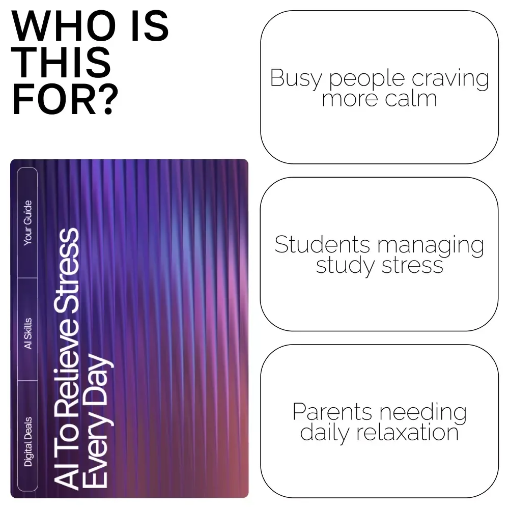 AI to Relieve Stress Every Day | AI Prompts for Stress Relief | Digital Guide for Calm, Focus, and Balance
