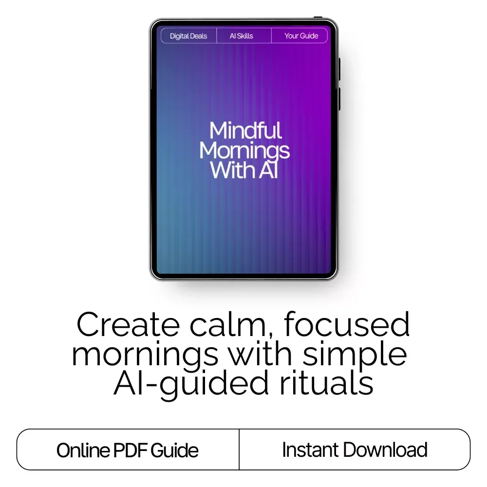 Mindful Mornings with AI | Morning Mindfulness Exercises AI Ideas | Digital Guide to Calm, Clarity, and Focus