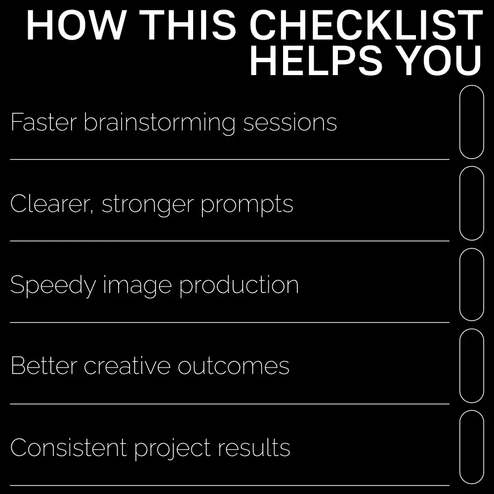 AI Tools for Fast Image Ideas Checklist | Creative Prompt Builder | Digital Download for Designers, Creators & Etsy Sellers