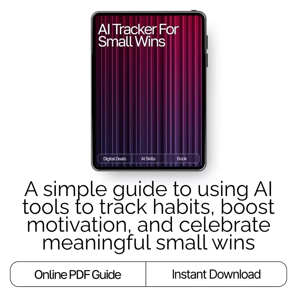 AI Tracker for Small Wins | Productivity eBook for Daily Habits, Micro-Achievements, Motivation & Goal-Setting | Digital Download for Personal Growth & Consistency