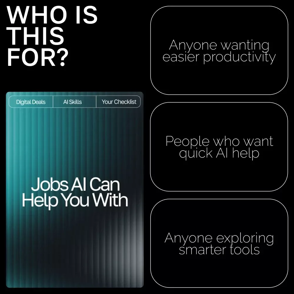 Jobs AI Can Help You With – Printable Checklist | Digital Download | Productivity Guide for What Jobs AI Tools Can Help With