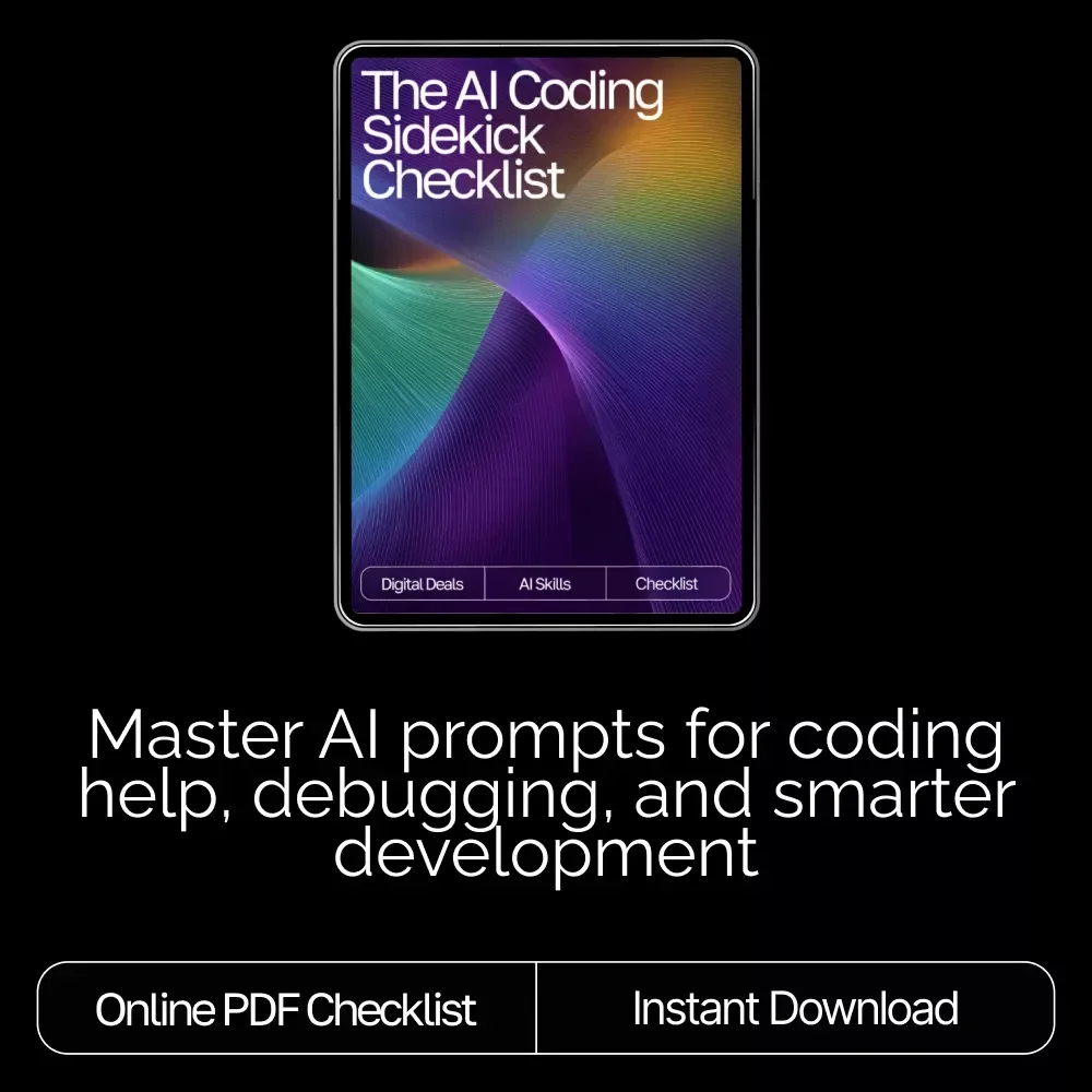 The AI Coding Sidekick Checklist – Ultimate Guide to AI Prompts for Coding Help, Debugging, Optimizations, and Learning