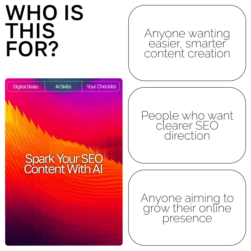 Spark Your SEO Content with AI | SEO Copywriting Guide | Digital Download for Bloggers, Marketers & Creators | Content Strategy Checklist & Prompt Library