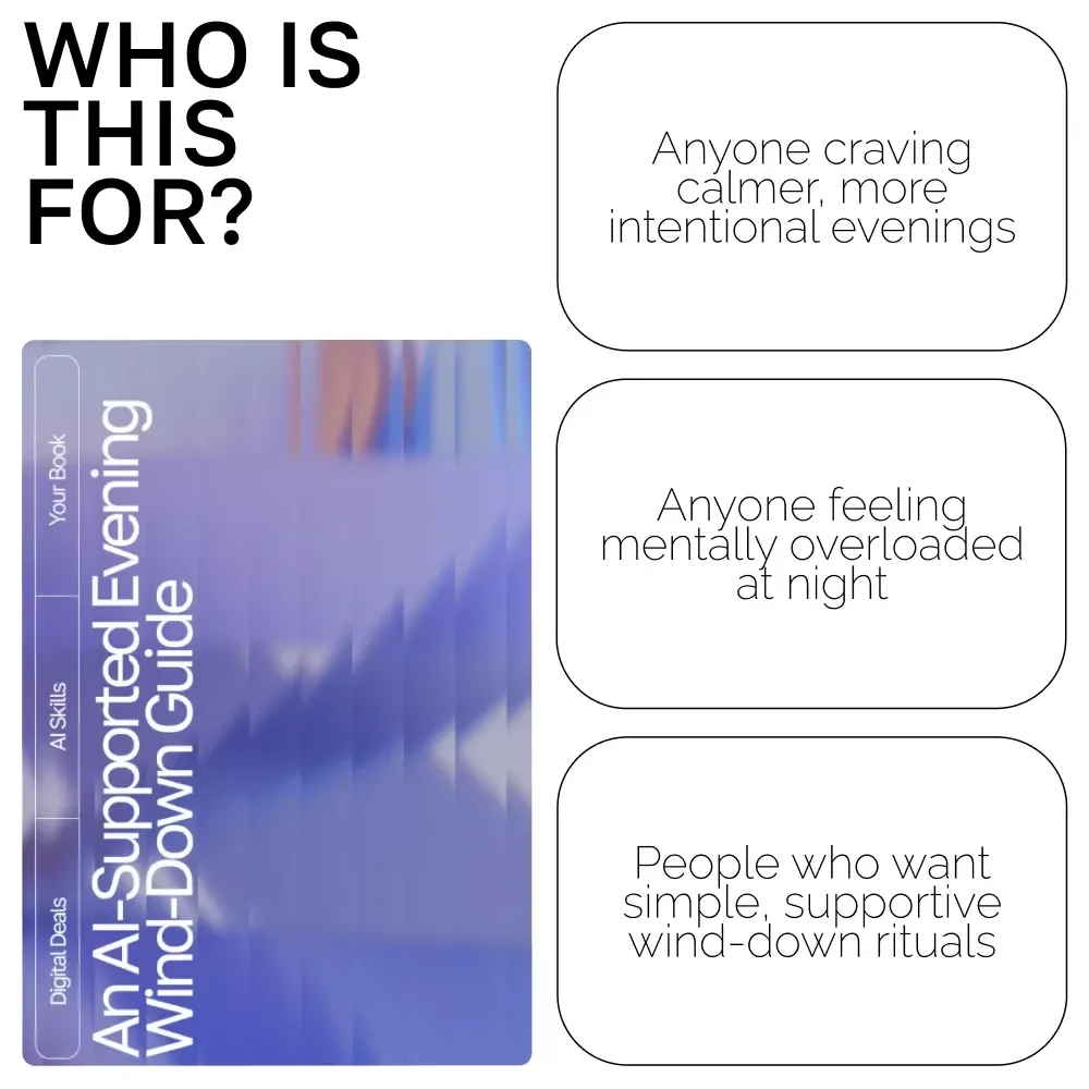 An AI-Supported Evening Wind-Down Guide – Relaxation Rituals eBook for Calm Nights, ai evening wind-down exercises, Digital Mind–Body Reset, Self-Care Routine Builder