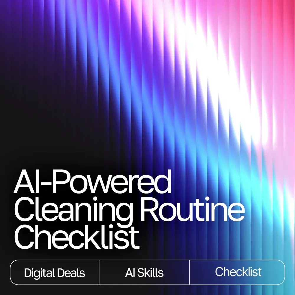 AI-Powered Cleaning Routine Checklist | Smart Home Cleaning Planner | Digital Download | Printable Household Organizer | ai tracker for cleaning routines