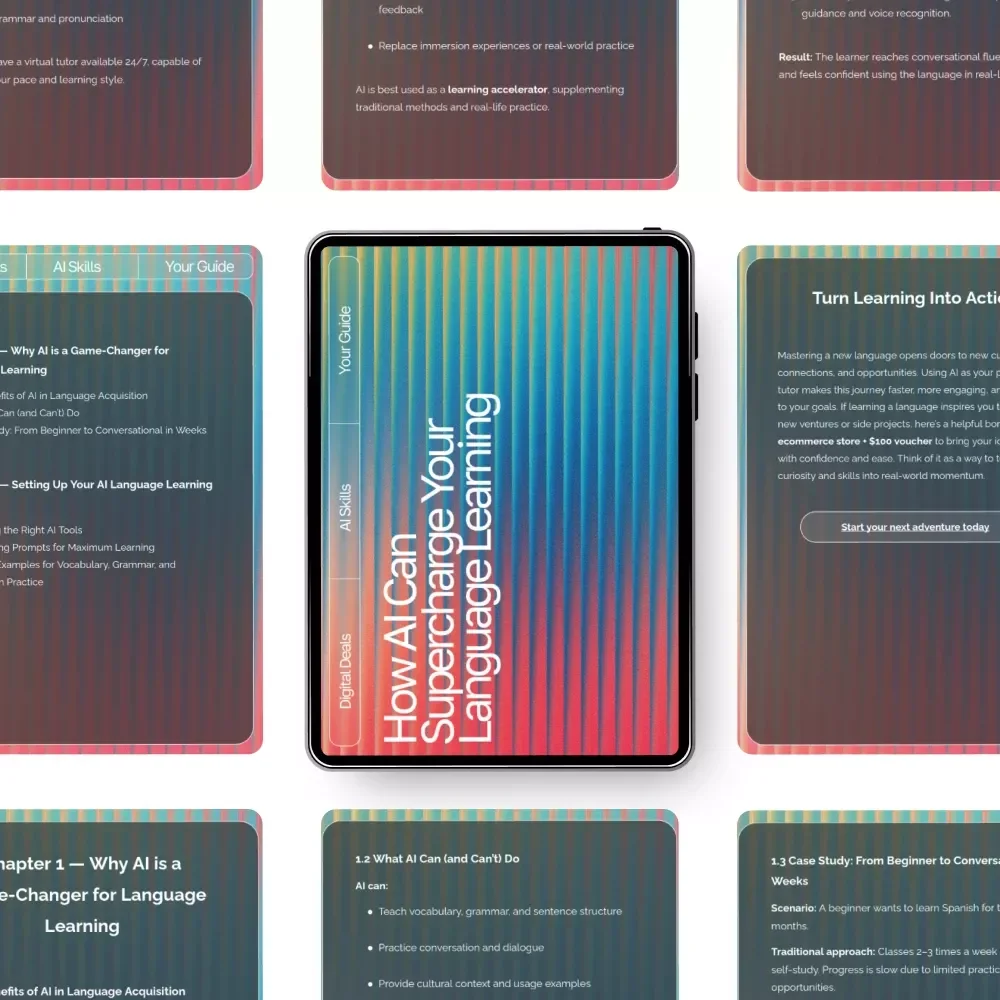 How AI Can Supercharge Your Language Learning | Ultimate Guide for Faster Fluency | Digital Download for Learners & Educators | How AI Can Help With Learning Languages