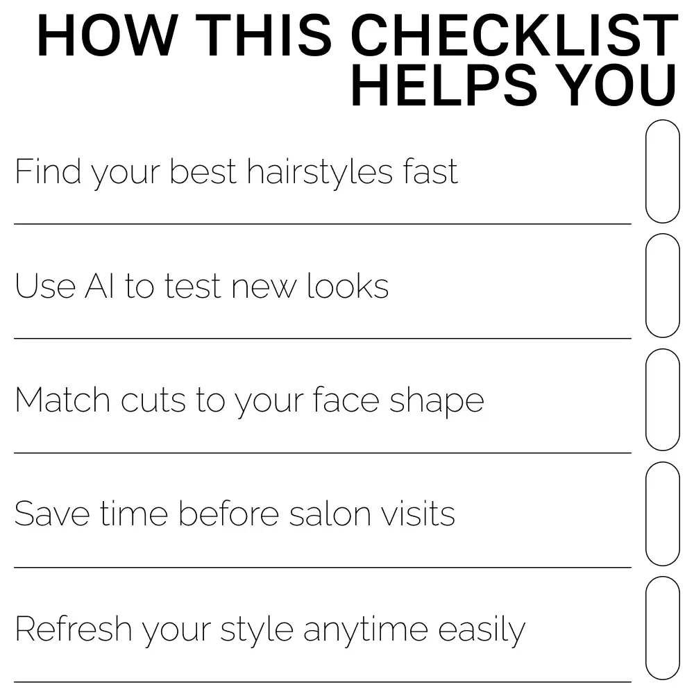 Find Your Perfect Look with AI-Driven Hairstyle Ideas | AI Help for Finding New Hairstyles | Digital Checklist for Personalized Hair Inspiration