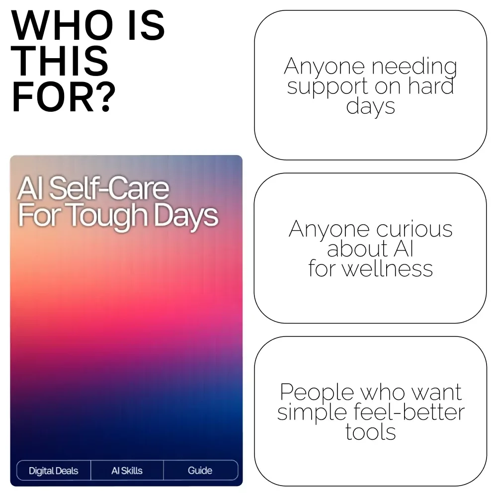 AI Self-Care for Tough Days Guide | Digital Download for Emotional Reset, Wellness Routines & ai self-care ideas for tough days | Mindful Prompting eBook