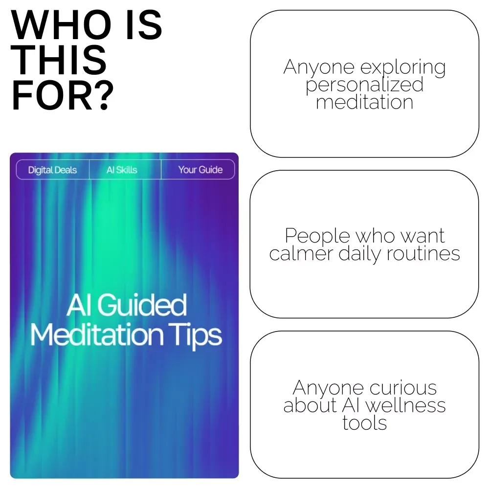 AI Guided Meditation Tips | Digital Guide for Mindful Beginners & Creators | AI-Guided Meditation Suggestions | Personalized Wellness Prompt Book