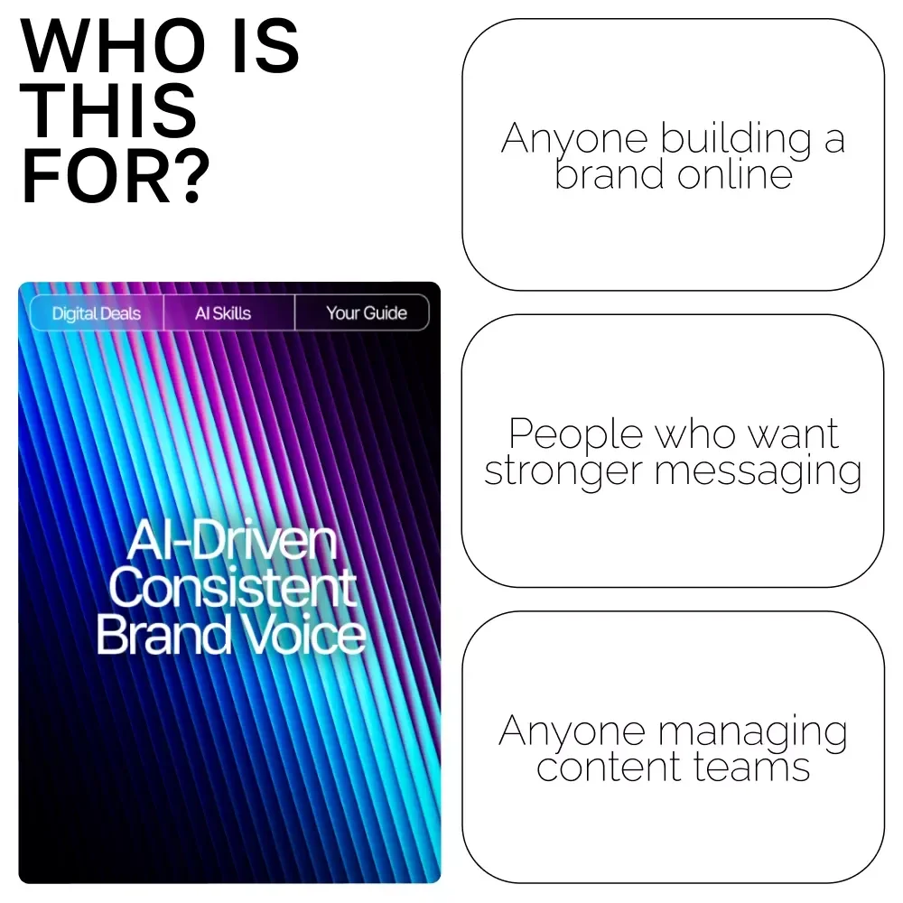 AI-Driven Consistent Brand Voice Guide – AI Help for Consistent Brand Voice, Digital Download eBook for Cohesive Messaging