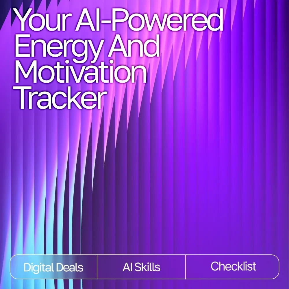 Your AI-Powered Energy and Motivation Tracker | Printable Checklist for tracking energy and motivation with ai | Digital Download Productivity Tool