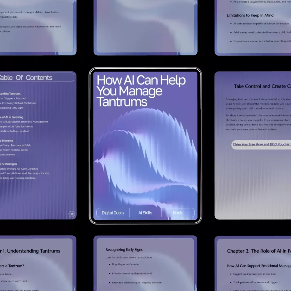 How AI Can Help You Manage Tantrums | Parenting eBook for Calm Routines | Gentle Guidance, AI Tools & Practical Strategies | ai help for managing tantrums
