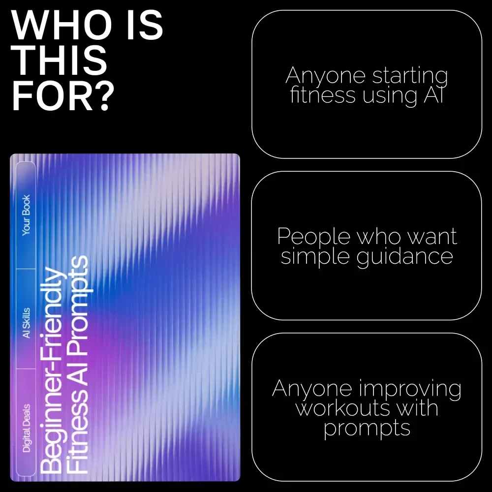 Beginner-Friendly Fitness AI Prompts | Editable Wellness eBook for Beginners | AI Prompts for Workout Planning | Digital Download for Easy, Smart Exercise (ai prompts for beginner-friendly fitness exercises)
