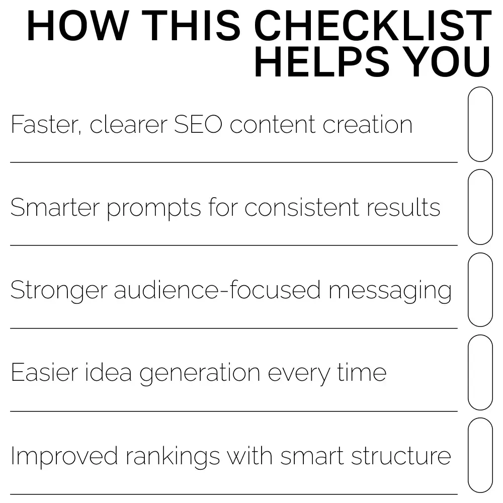 Spark Your SEO Content with AI | SEO Copywriting Guide | Digital Download for Bloggers, Marketers & Creators | Content Strategy Checklist & Prompt Library