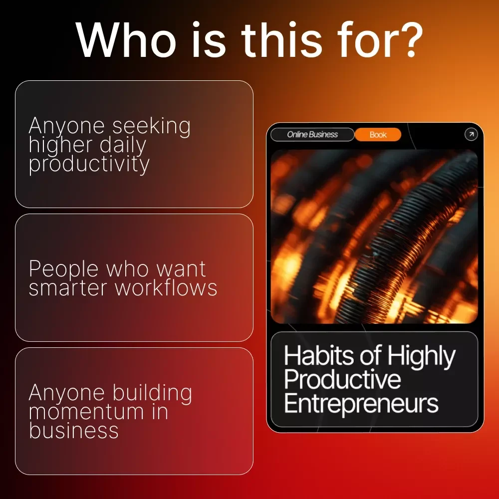Habits of Highly Productive Entrepreneurs | Productivity eBook for Business Owners | Best Habits of Highly Productive Entrepreneurs Digital Guide