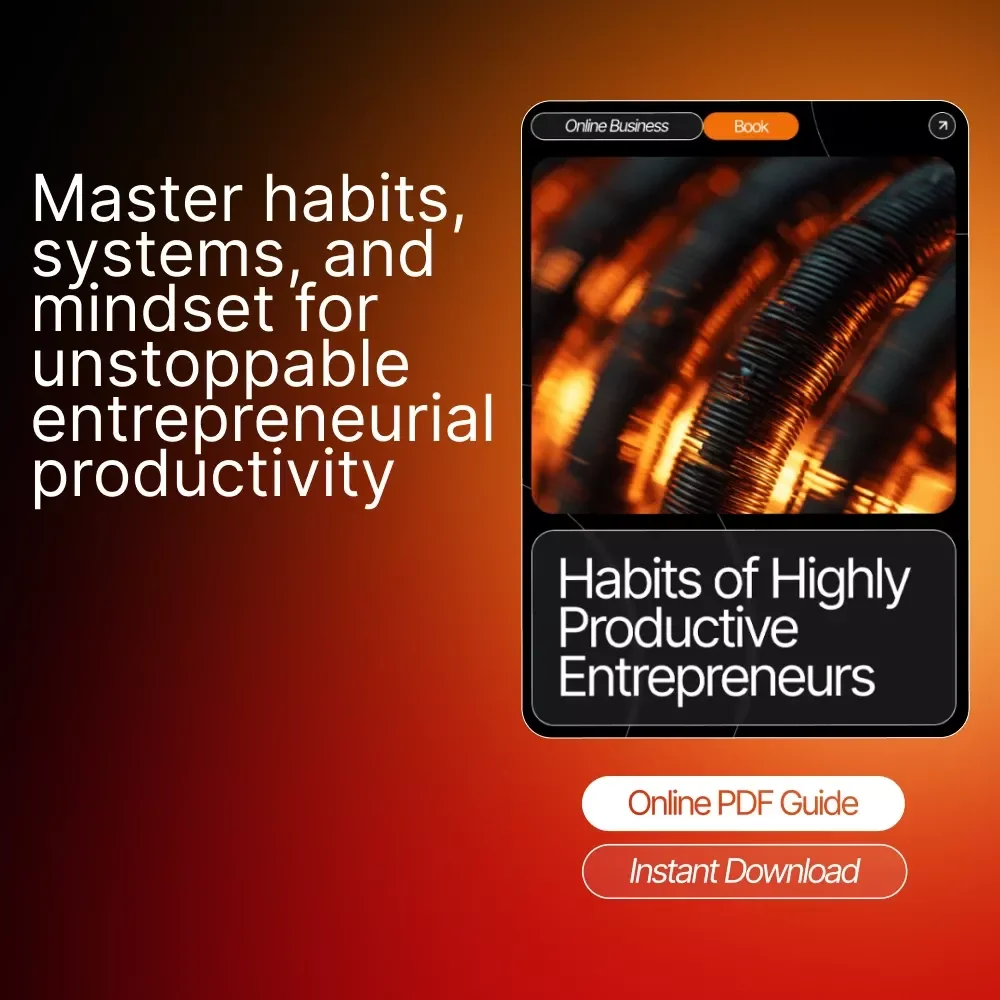 Habits of Highly Productive Entrepreneurs | Productivity eBook for Business Owners | Best Habits of Highly Productive Entrepreneurs Digital Guide