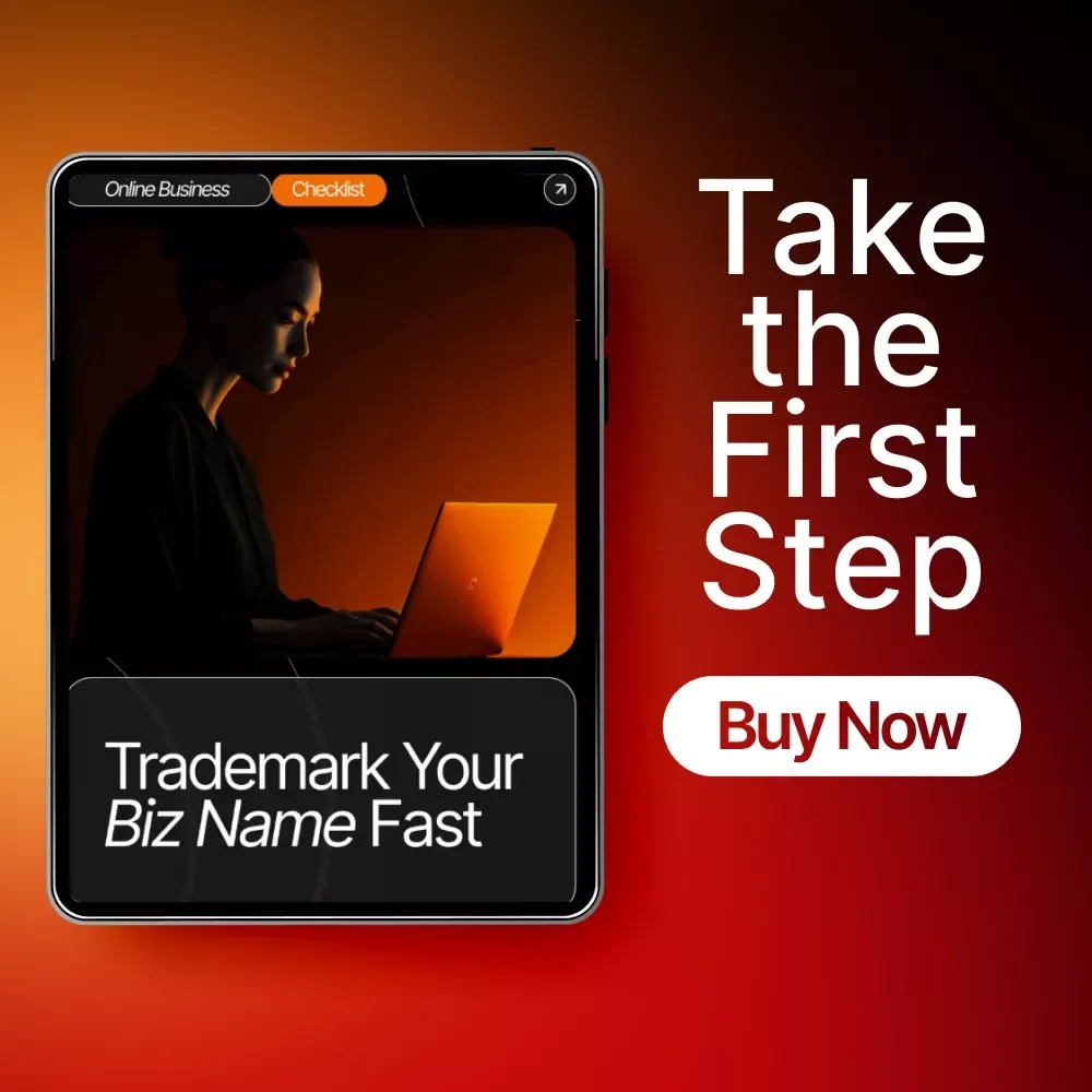Trademark Your Biz Name Fast | Digital Download Guide for Entrepreneurs, Small Business Owners, Brand Creators | Trademark Search, USPTO Filing, TEAS Application, AI Naming Tools