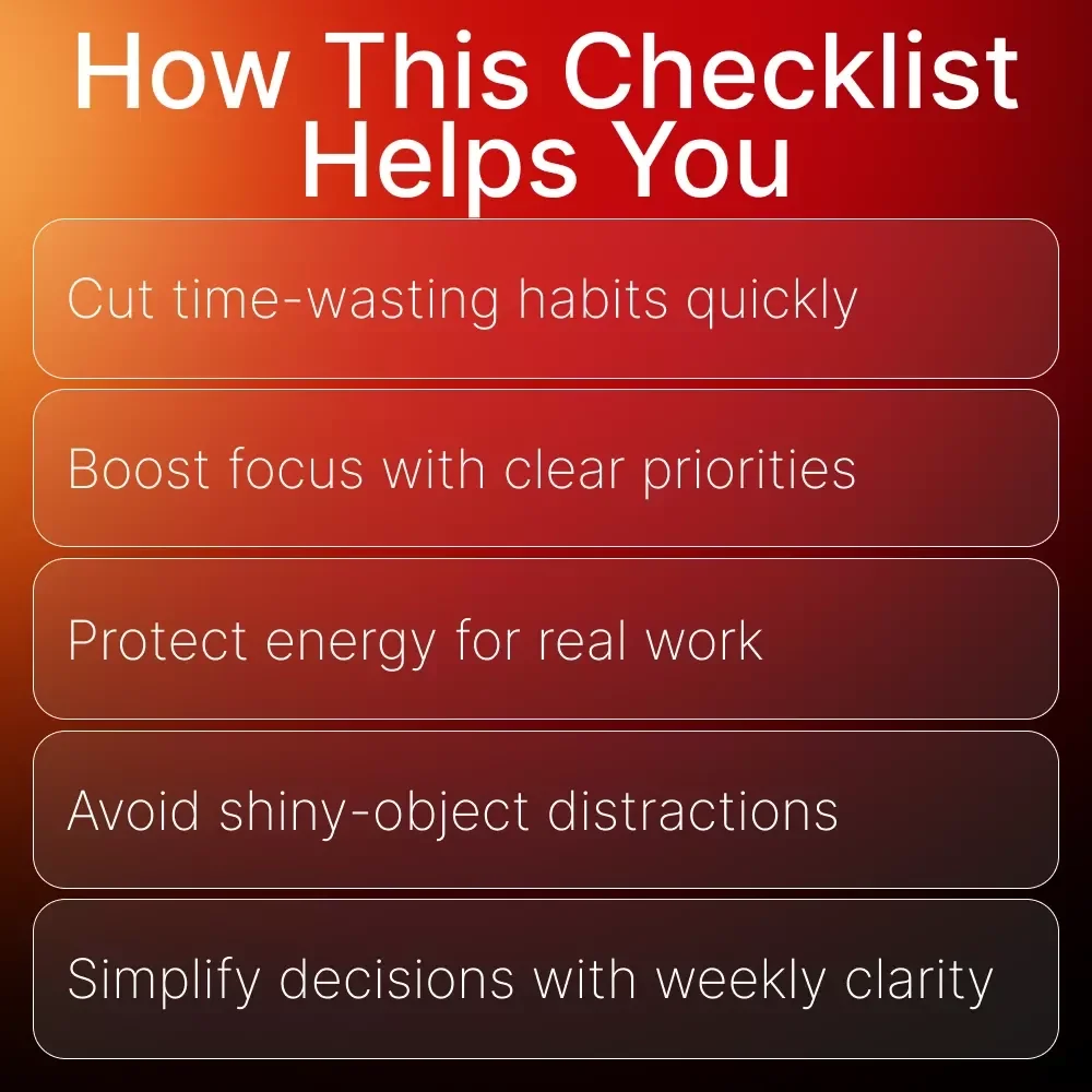 The “Not-To-Do” List Checklist for Online Business Creators | Productivity Booster Printable | how to create a not to do list | Digital Download for Entrepreneurs