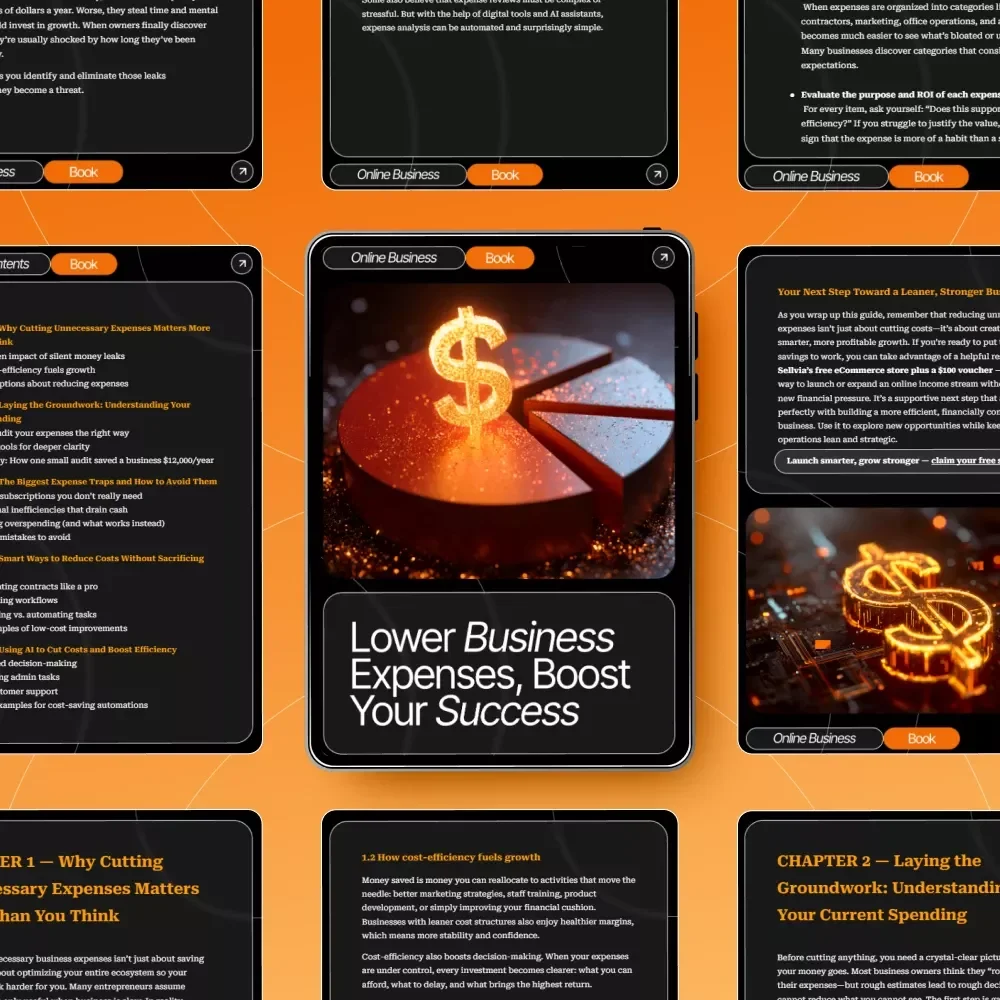 Lower Business Expenses, Boost Your Success — Ebook Guide for Entrepreneurs | How to Reduce Unnecessary Business Expenses | Small Business Savings & Efficiency Strategies