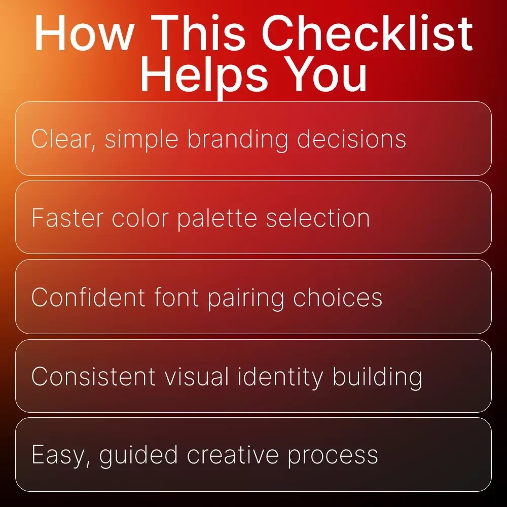 Brand Style Starter Checklist | how to choose your brand colors and fonts | Editable Branding Guide for Entrepreneurs, Creatives & Small Businesses