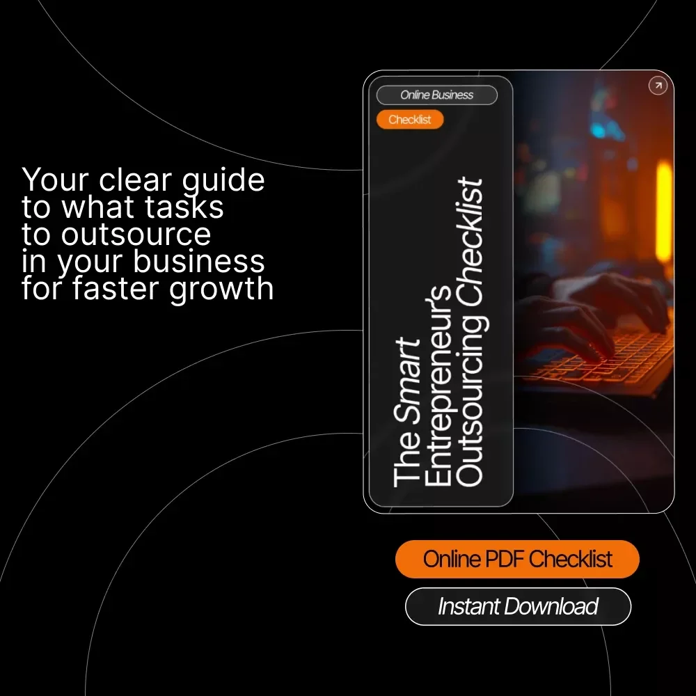 The Smart Entrepreneur’s Outsourcing Checklist | Ultimate Small Business Guide for what tasks to outsource in your business | Productivity, Scaling & Delegation Checklist (Digital Download)