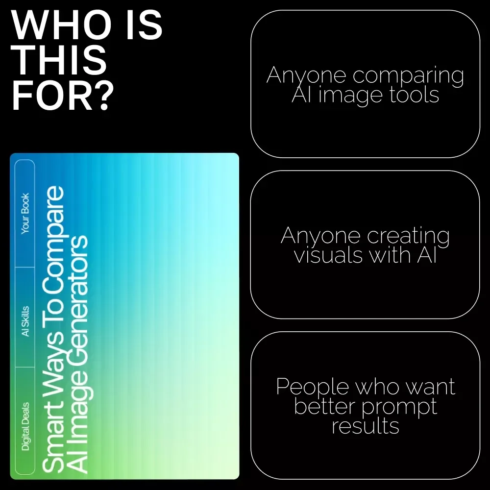 Smart Ways to Compare AI Image Generators Ebook | Digital Download Guide for Creators | Learn How to Compare AI Image Generators for Quality, Speed & Style