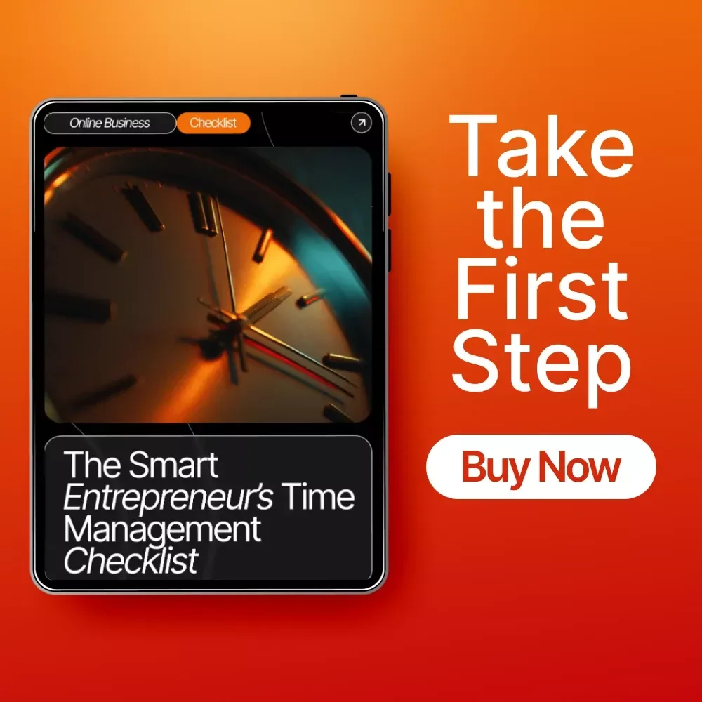 The Smart Entrepreneur’s Time Management Checklist | Productivity Planner | Digital Download | Best Time Management Techniques for Entrepreneurs | Business Growth Tools