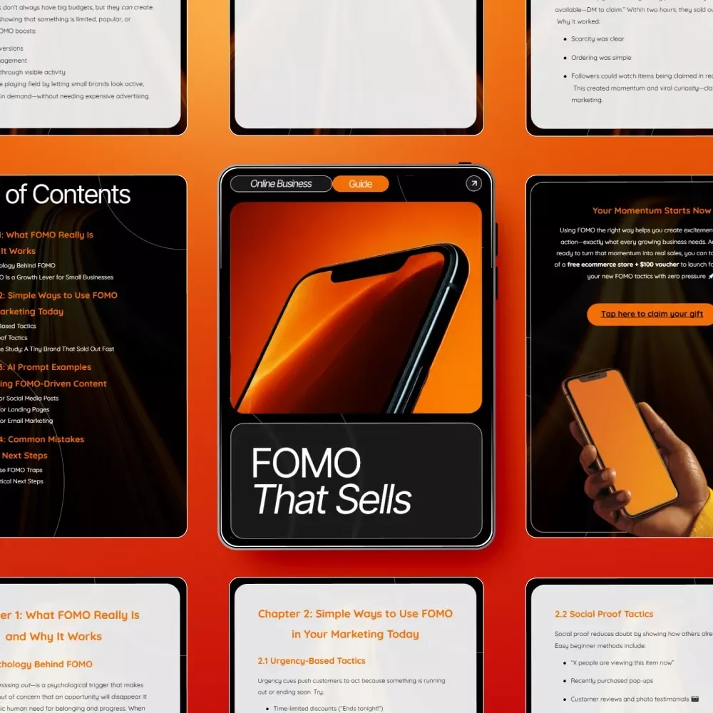 FOMO That Sells | Digital Marketing Guide for Small Businesses | How to Use FOMO in Marketing | Instant Download Growth Strategy Ebook