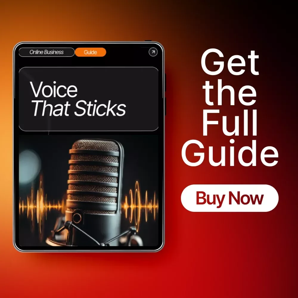 Voice That Sticks | Guide for How to Create a Memorable Brand Voice | Branding Workbook, Brand Identity Toolkit, Small Business Copywriting Guide