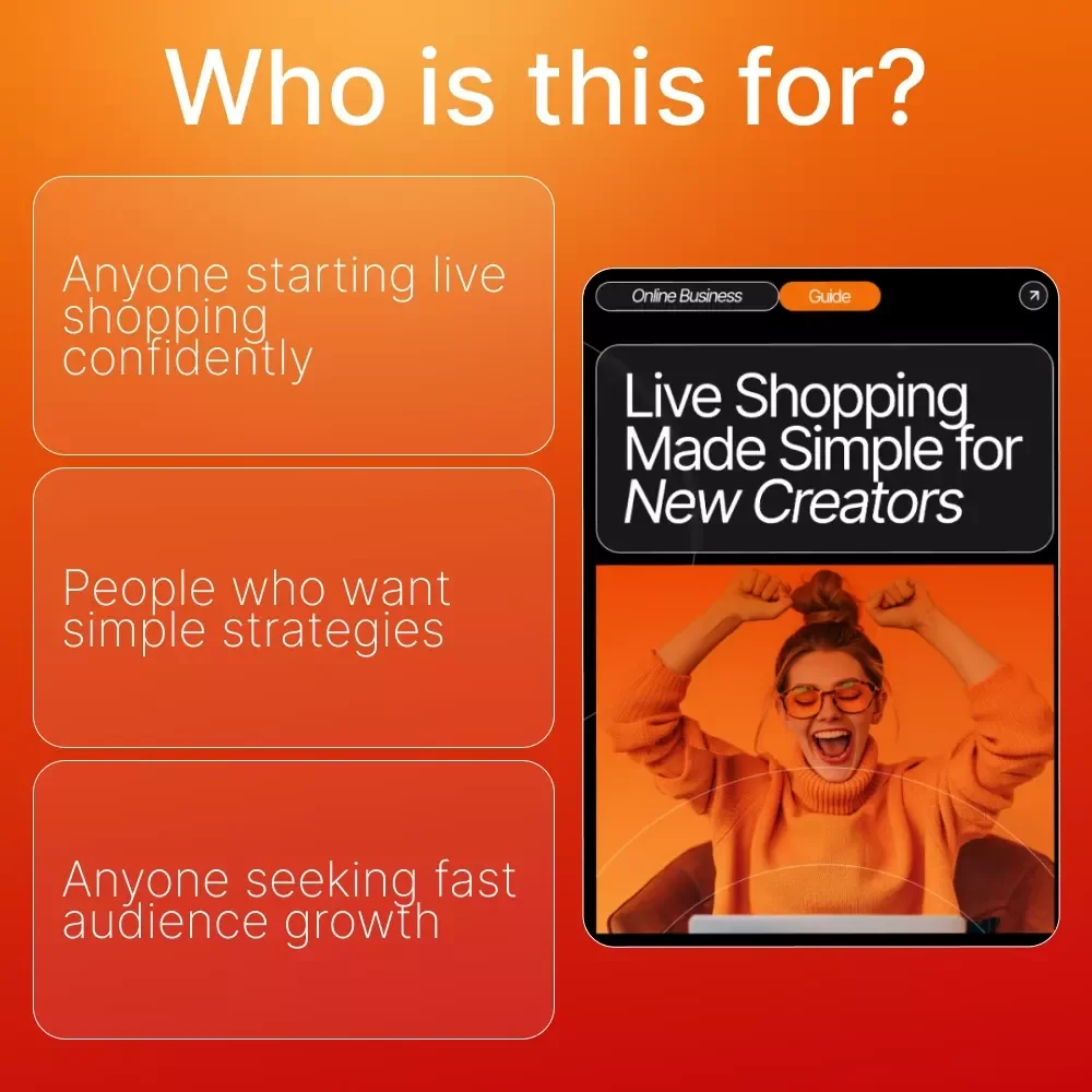 Live Shopping Made Simple for New Creators — Beginner Guide for live shopping topics for beginners, Etsy-Style Digital Download, eBook & Creator Checklist