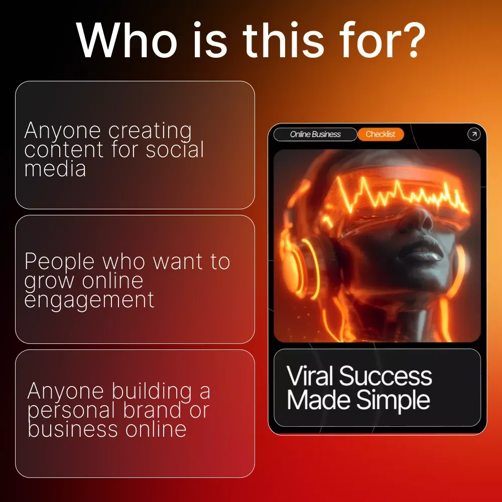 Viral Success Made Simple: Step-by-Step Checklist, eBook & Guide to Boost Engagement, Grow Followers, and Create Shareable Content