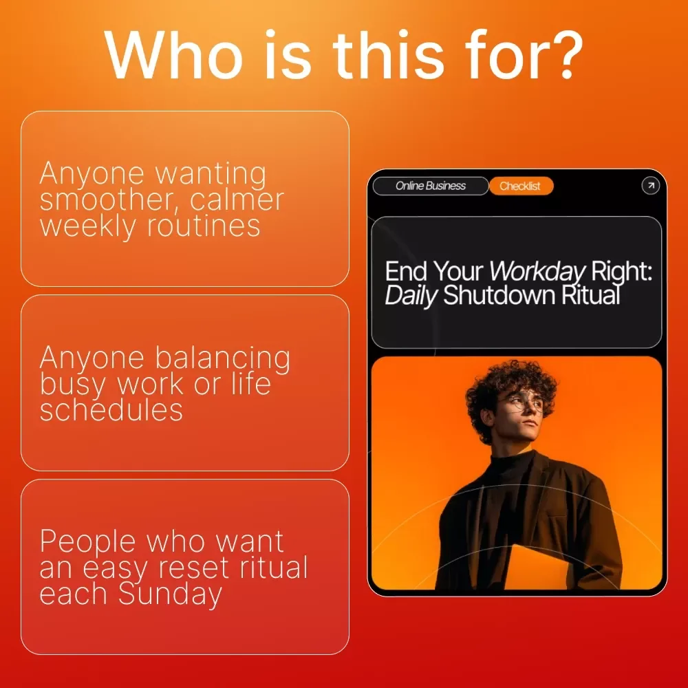 Sunday Prep: Your Weekly Game Plan Checklist | How to Plan Your Week on a Sunday | Digital Download Checklist for Productivity & Routine Building