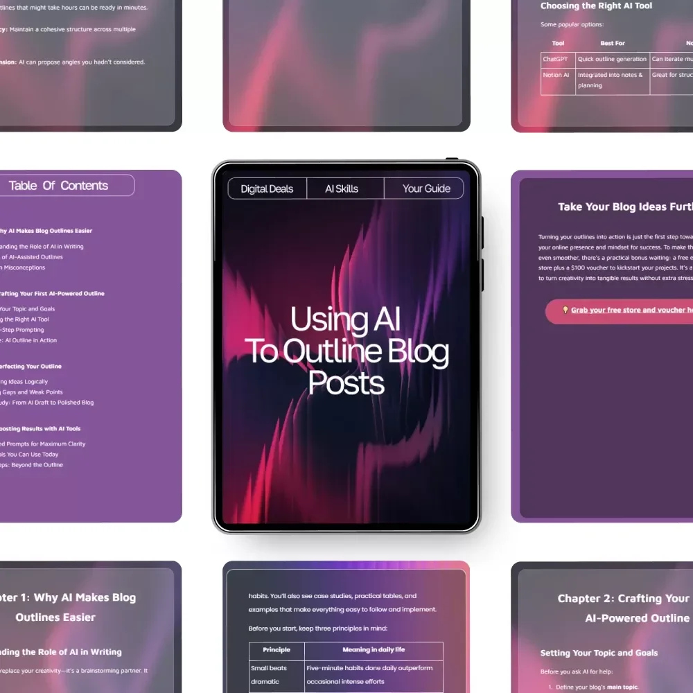 Using AI to Outline Blog Posts | SEO Blog Writing Guide for Beginners | Digital Download for Learning how to use ai to outline blog posts