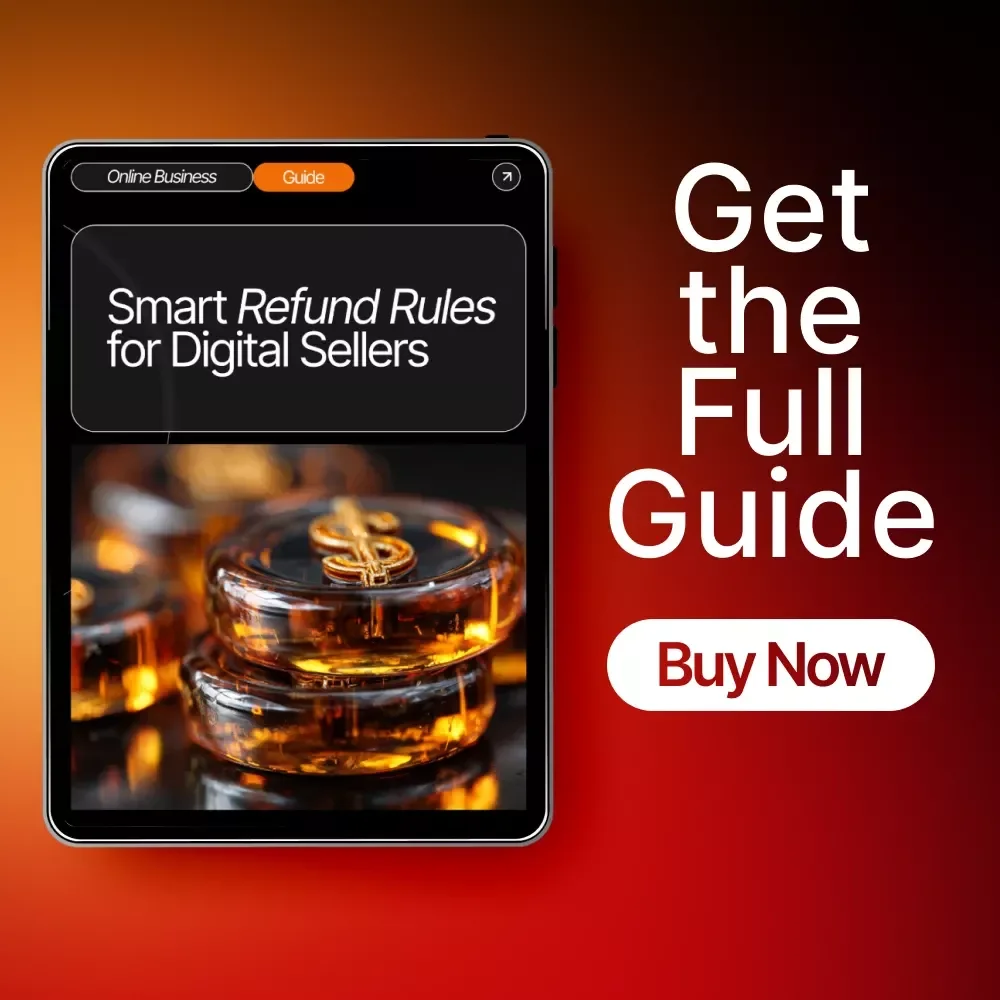 Smart Refund Rules for Digital Sellers | Digital Download Guide for Etsy Sellers, Online Creators, Coaches, and Small Businesses | Refund Policy Checklist, eBook & AI Prompts