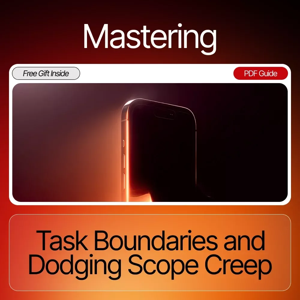 Mastering Task Boundaries and Dodging Scope Creep – Productivity eBook for Professionals | Digital Download | Learn how to avoid scope creep on your tasks and stay in control