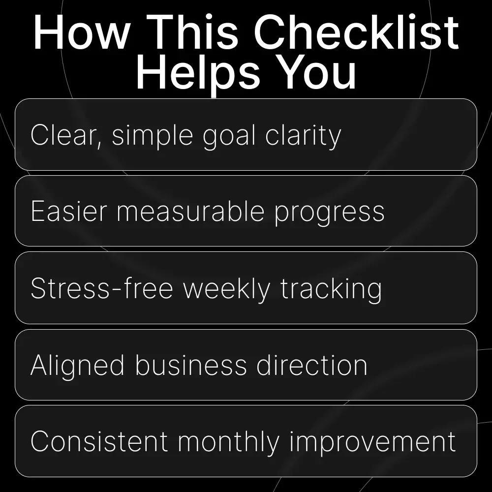 Smart Goals, Smart Wins – Printable Marketing Goal-Setting Checklist for Entrepreneurs | how to set smart marketing goals | Digital Download